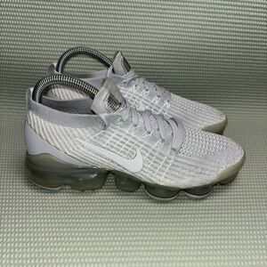 Nike Air Vapormax FlyKnit 3 Athletic Shoes Women’s Sz 7 AJ6910-100 Pure Platinum